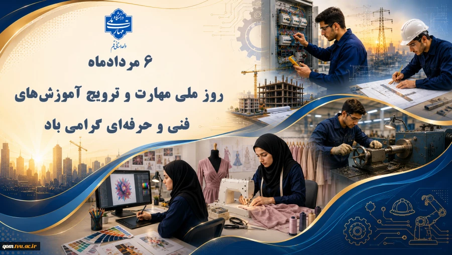 ۶ مردادماه، روز ملی مهارت و ترویج آموزش‌های فنی و حرفه‌ای گرامی باد 2